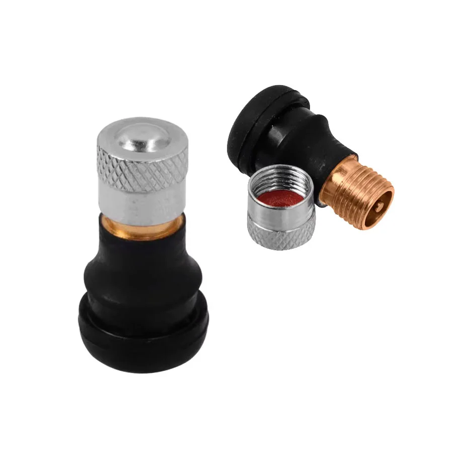 Détail des pièces de la valve tubeless droite pour jante de trottinette