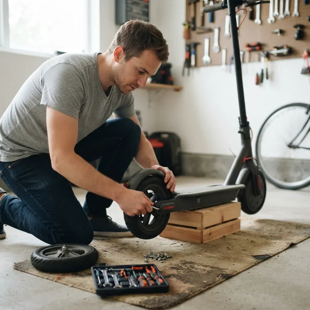 Changement pneu trottinette électrique 