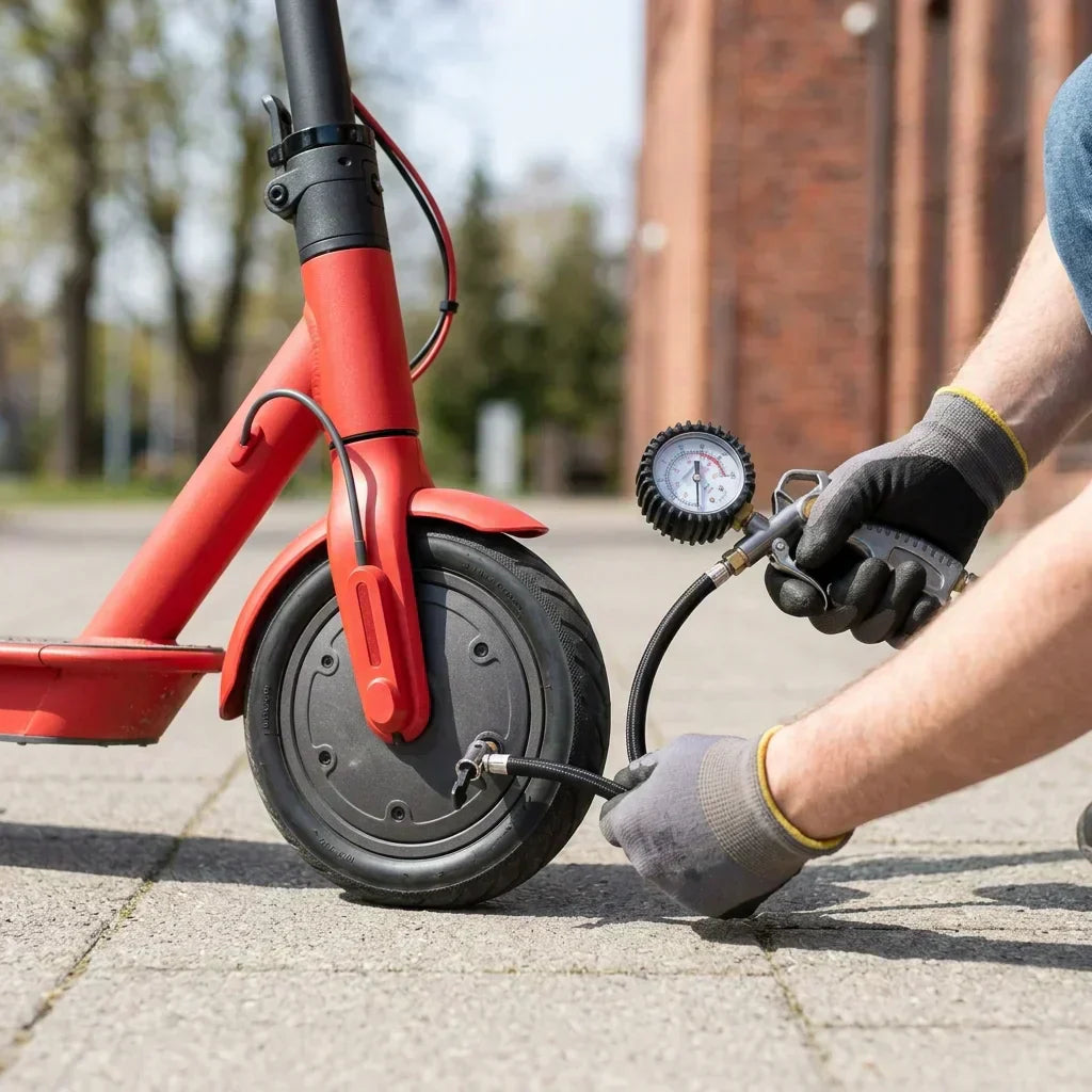 pression pneu trottinette électrique gonflage manomètre PSI