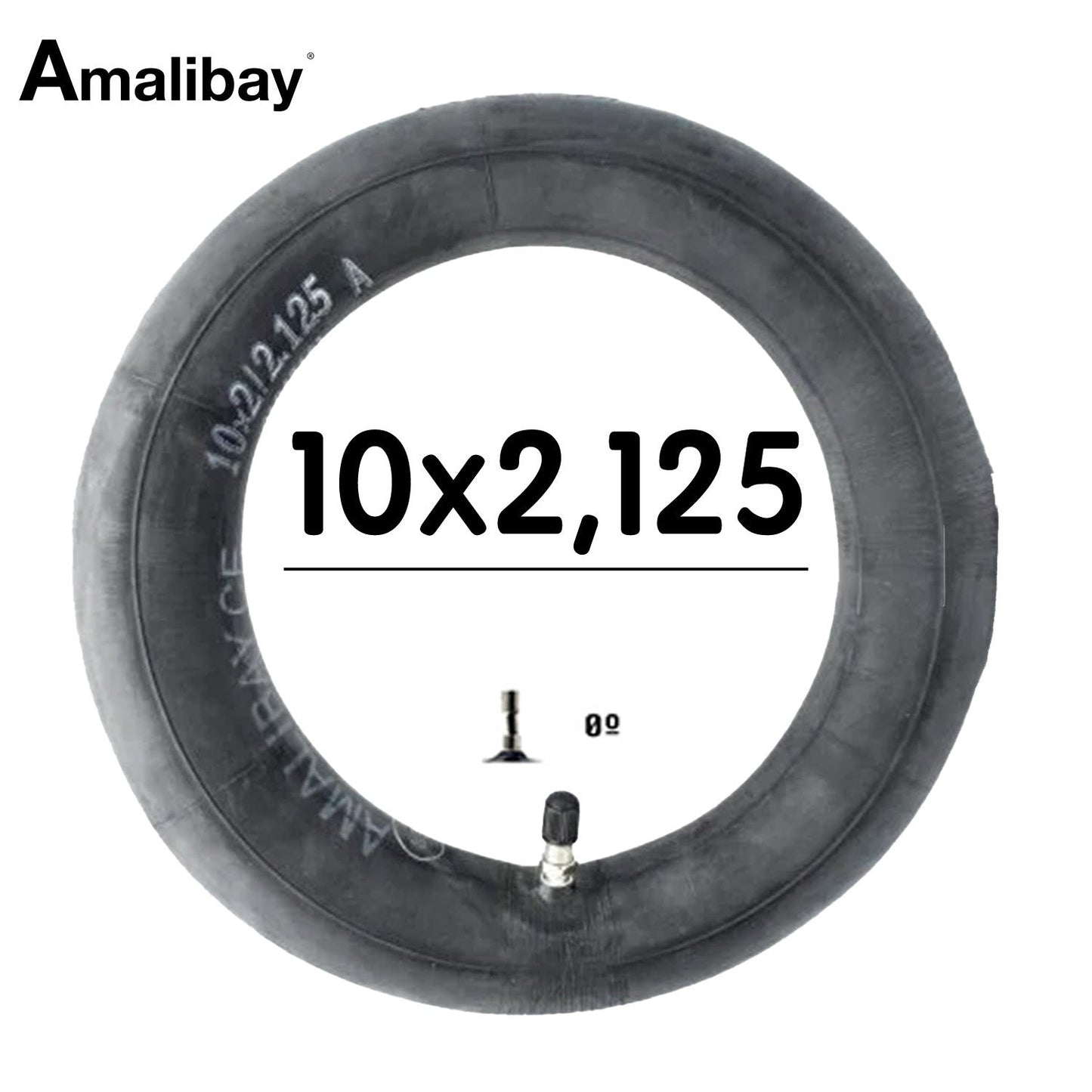 Chambre à air 10×2/2.125 (valve droite)  Amalibay