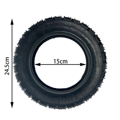Pneu tout-terrain 10x3.00-6 tubeless TUOVT pour trottinette électrique – crampons larges, adhérence renforcée, idéal off-road
