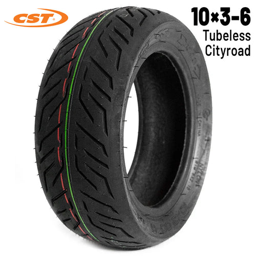 Pneu tubeless 10x3.00-6 CST pour trottinette Dualtron Victor et Nami Klima – pneu large, bonne tenue de route, montage sans chambre à air
