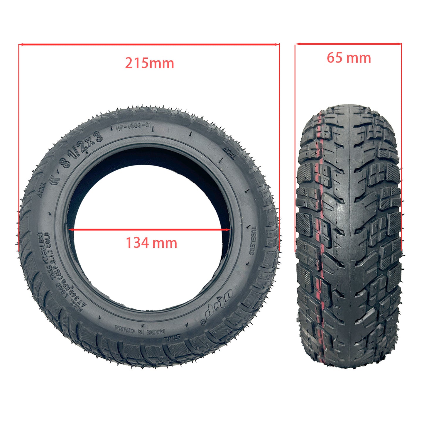 Pneu semi off-road 8.5 x 3 (50-134mm) ULIP pour trottinette électrique