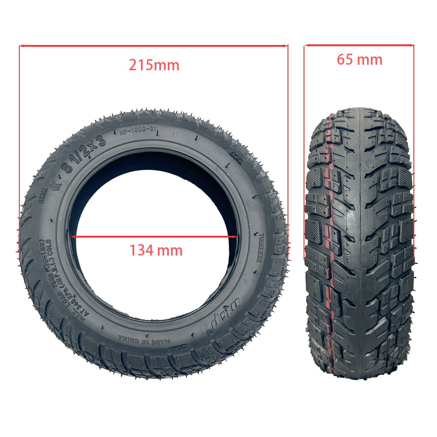 Pneu semi off-road 8.5 x 3 (50-134mm) ULIP pour trottinette électrique