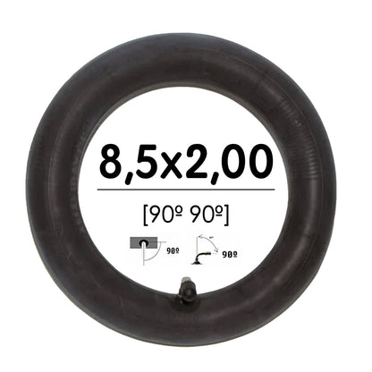 Chambre à air renforcée 8 1/2x2 (50-156) avec valve coudée 90x90 pour trottinette électrique