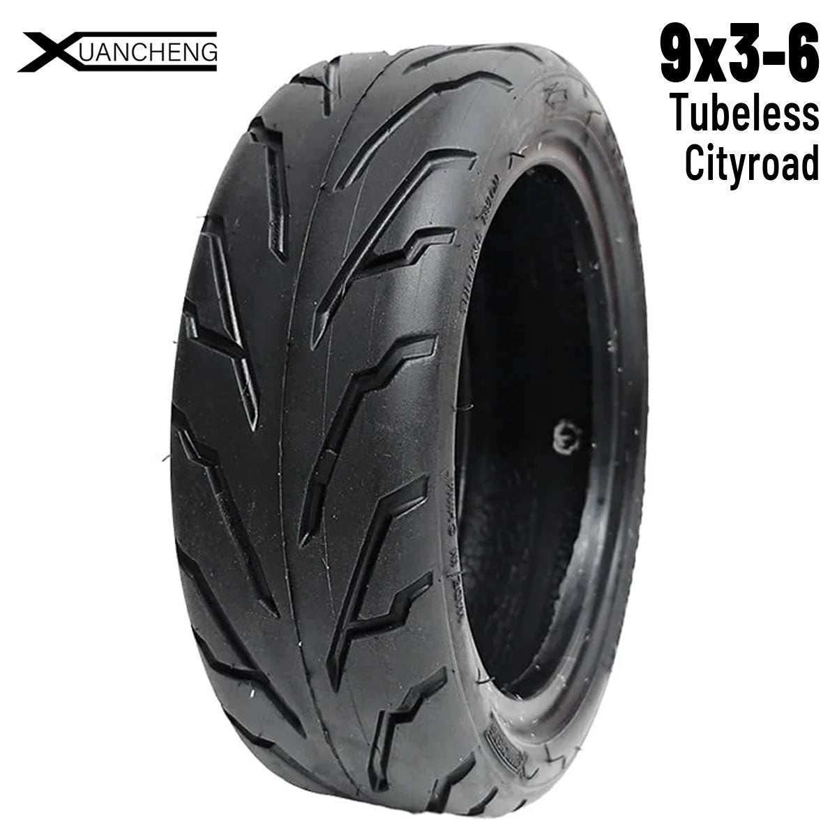 Pneu tubeless 9×3‑6 monté sur jante Teverun Blade Mini