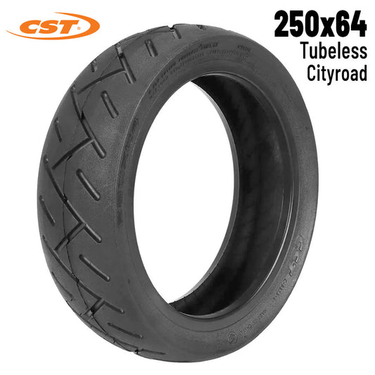 Pneu tubeless 250x64 CST pour trottinette Xiaomi 4 Ultra et Navee S65 – pneu large, stabilité renforcée, montage sans chambre à air