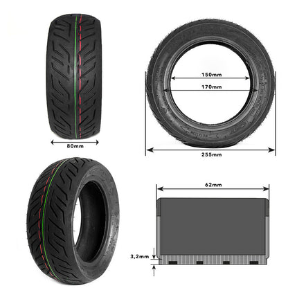 Pneu tubeless 10x3.00-6 CST pour trottinette Dualtron Victor et Nami Klima – pneu large, bonne tenue de route, montage sans chambre à air
