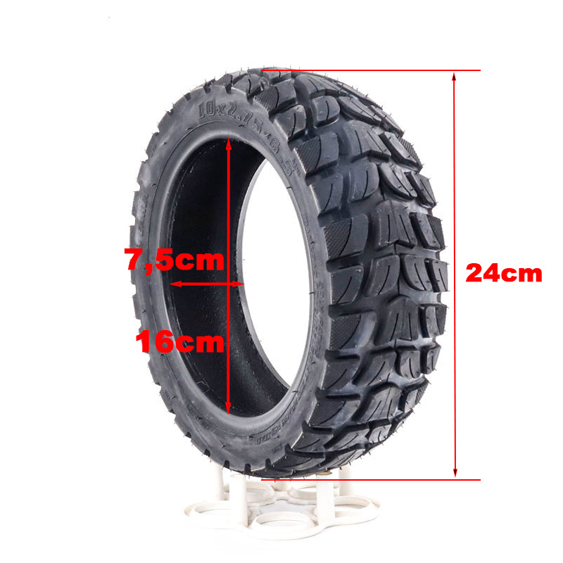 Taille pneu 10x2.75-6.5 tubeless pour trottinette Dualtron, Speedway, Hitway
