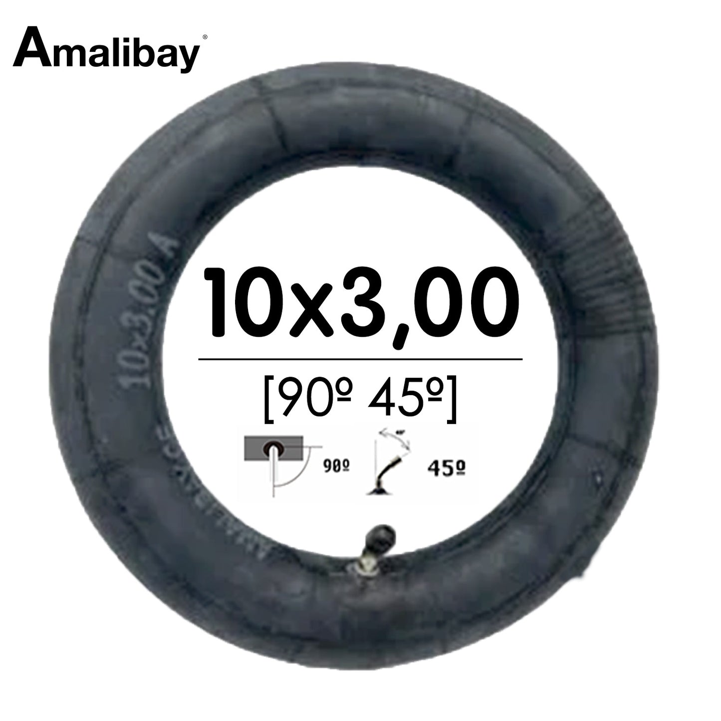 Chambre à air 10×3 valve 90°×45°