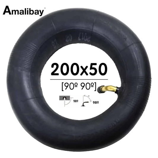 Chambre à air 200x50 Amalibay avec valve 90x90° pour trottinette électrique