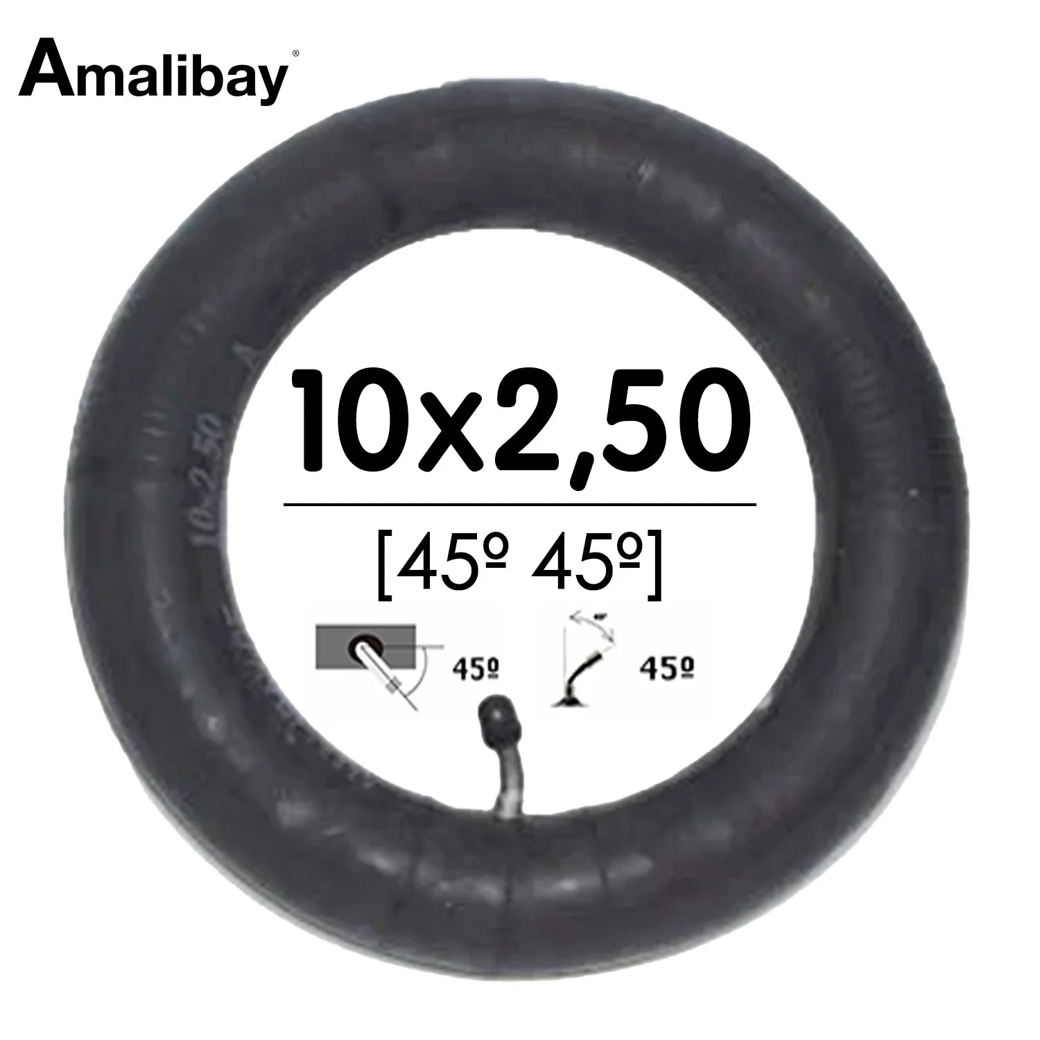 chambre à air 10x2.50 45°-45° trottinette électrique 