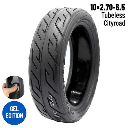 Pneu route 10x2.70-6.5 tubeless avec gel anti crevaisons pour trottinette électrique