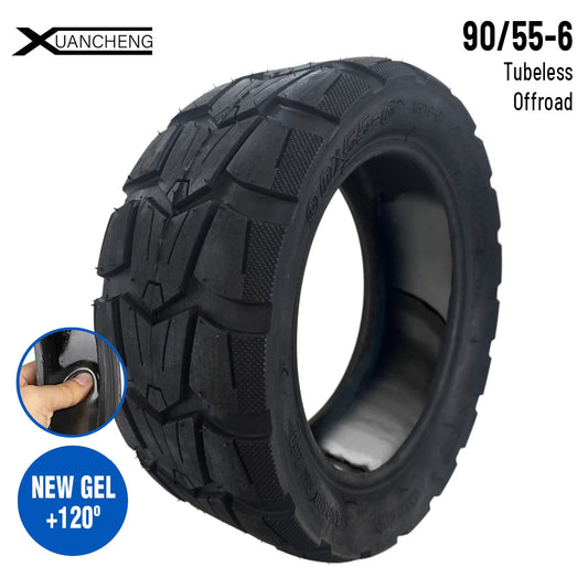 Pneu route 90/55-6 tubeless avec gel anti-crevaison intégré pour trottinette électrique