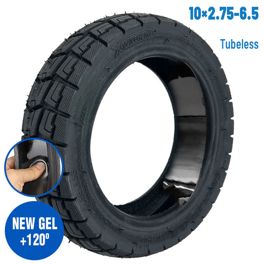 Pneu semi Off Road 10x2.75-6.5 tubeless avec gel anti-crevaison pour trottinette électrique