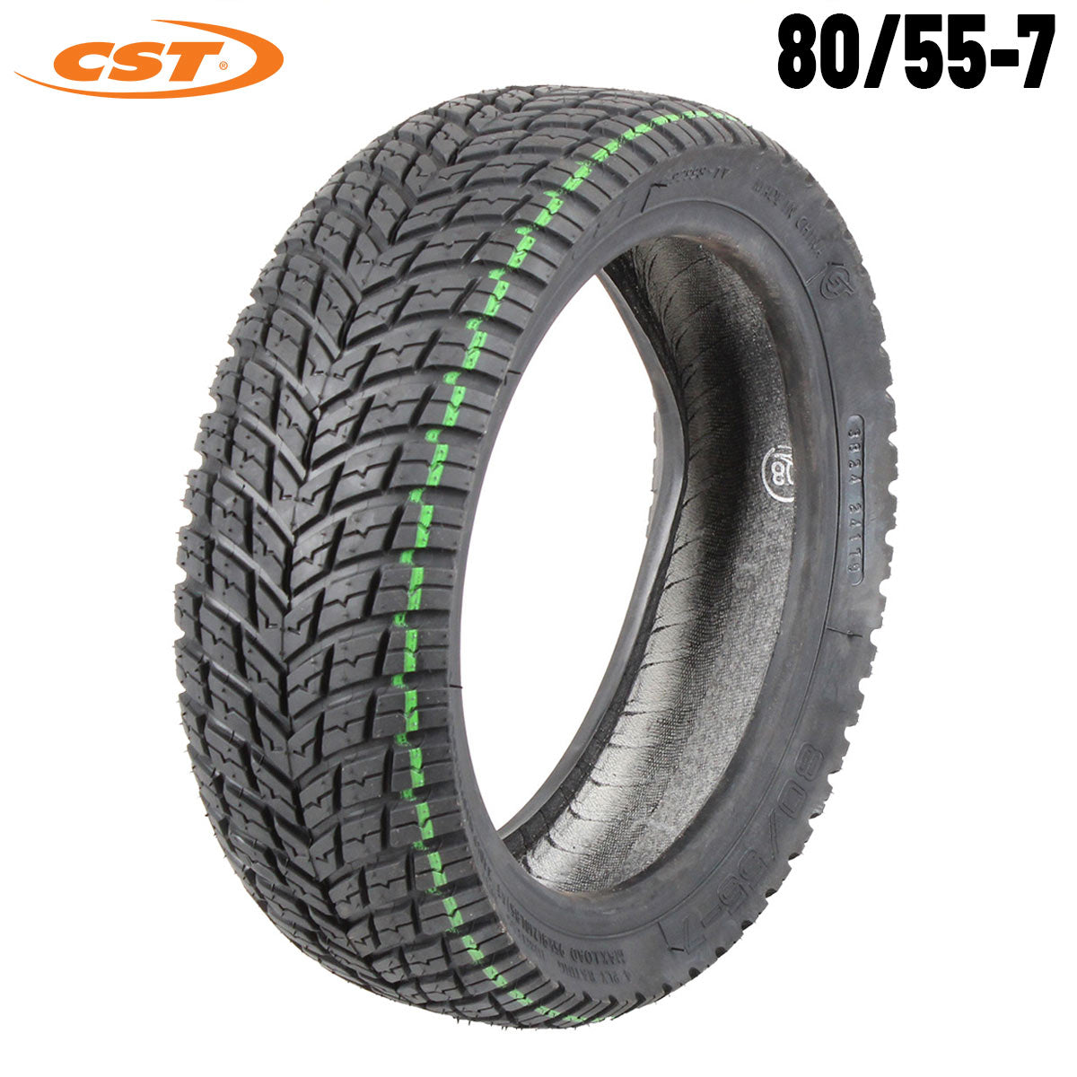 Pneu route CST 80/55-7 tubeless pour trottinette électrique – haute adhérence 10.5x3.0