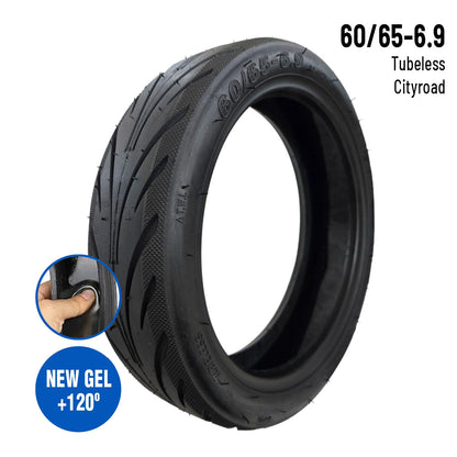 Pneu route 60/65-6.9 avec gel anti-crevaison intégré pour trottinette électrique