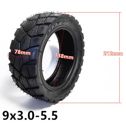 Pneu semi off road 9x3.0-5.5 tubeless pour trottinette électrique Kukirin G2 Pro 2024