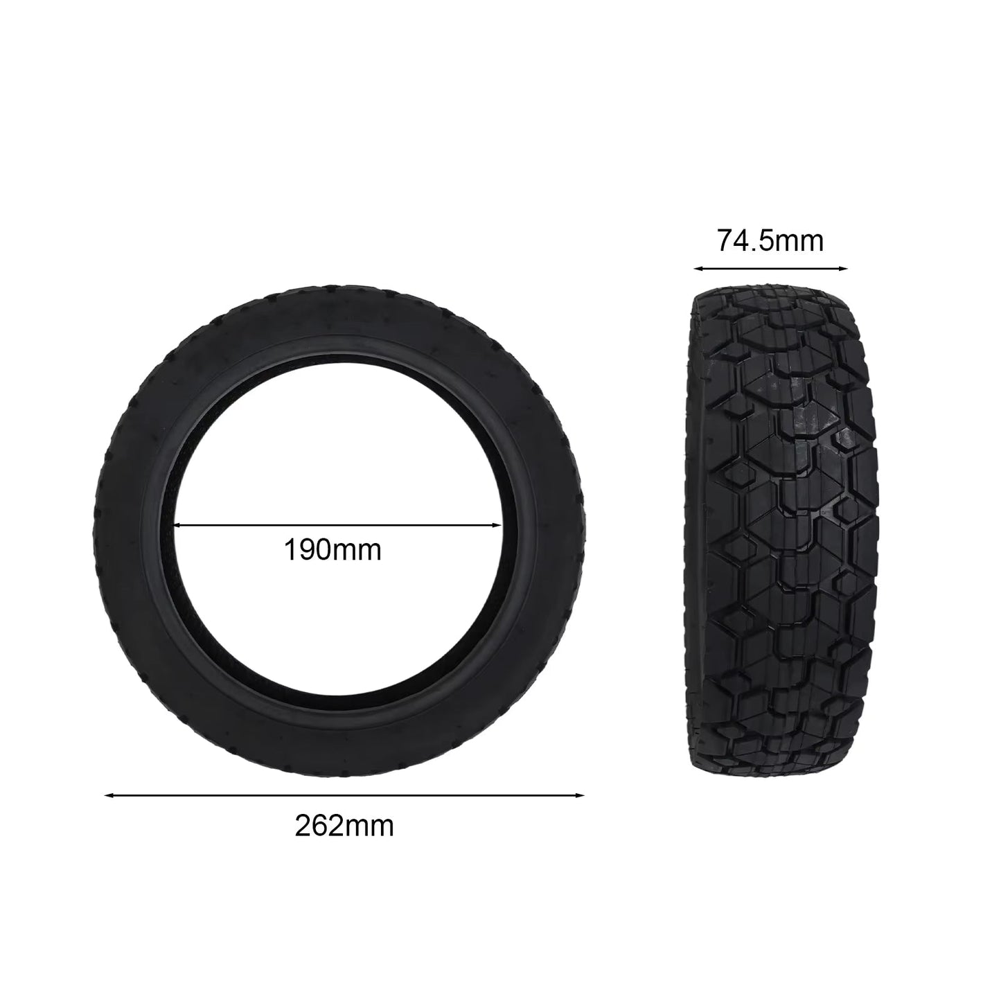 Pneu semi off-road 70/60-7.5 tubeless pour trottinette électrique, compatible Ninebot ZT3 Pro