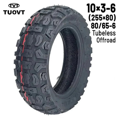 Pneu tout-terrain à crampons 10x3-6 Tuovt pour trottinette électrique puissante.