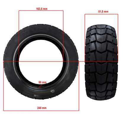 Pneu 10x2.75-6.5 tubeless pour trottinette Dualtron, Speedway, Hitway
